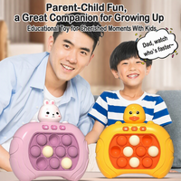 Jeu de tape-taupe portable avec musique et LED, jeu de mémoire multijoueur rapide, jouet anti-stress pour enfants, cadeau d'anniversaire, cadeau de fête