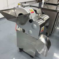 Machine industrielle électrique pour couper les légumes, les fruits, les oignons, l'ail, le gingembre, les patates douces, les carottes en dés, en cubes, en tranches