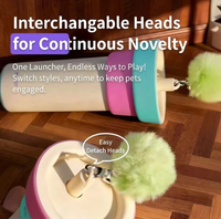 Jouet interactif pour chat à commande par bouton, lanceur de teaser éjectable et rétractable automatiquement, vente chaude 2026, pour chats d'intérieur (vente en gros)