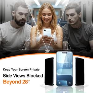 Protector de Pantalla de Vidrio Templado REMAX GL-70 Sapphire Privacy 9H con Protección Anti Luz Azul para <span class=keywords><strong>iPhone</strong></span> Serie 16, 17 y 18 - Product Image 3