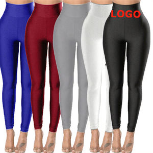 Women's High Elastic Waist Full Length Yoga <b>Leggings</b> Solid Color <b>Butt</b> <b>Lifting</b> Gym Breathable Tummy Control Workout - Product Image 3
