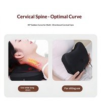 Oreiller de massage cervical à domicile avec fonctions de physiothérapie infrarouge, de vibration et de pétrissage – Appareil de soulagement pour le cou et les épaules à brancher