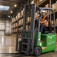 Chariot élévateur contrepoids électrique 1,2T avec batterie au lithium, cabine de conduite, capacité de 1200 kg, pour entrepôt intérieur, transpalette, chariot élévateur