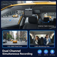 Enregistreur vidéo de voiture DVR double objectif 1080P 4G GPS vision nocturne IR diffusion en direct enregistrement en boucle gestion de flotte garantie 1 an