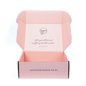 Scatole da Spedizione Personalizzate in Cartone Ondulato Rosa con Stampa e Logo - Product Image 2