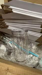 Gobelet en plastique AS écologique de 16 oz avec paille, anti-fuite, avec poignée, style moderne, portable pour l'extérieur - Product Image 5