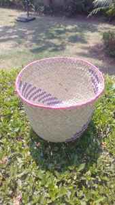 Bolsa de Arroz Rectangular de Uso Diario, Estilo Urbano Simple, Hecha a Mano con Asas de Rafia, 100% Fibra de Palma de Rafia, Tintes Vegetales - Product Image 3