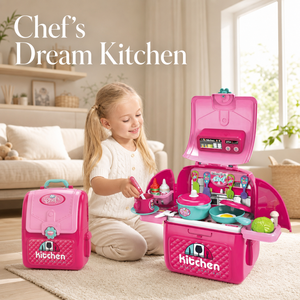 Ensemble de jeu de <span class=keywords><strong>cuisine</strong></span> portable 2 <span class=keywords><strong>en</strong></span> 1 pour enfants, sac à dos de <span class=keywords><strong>cuisine</strong></span> avec casseroles, poêles et ustensiles, jouet de jeu de rôle, vente <span class=keywords><strong>en</strong></span> gros - Product Image 2