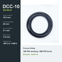 Manguera Flexible de Refrigerante YUTE DCC-10 EPDM de 5/8 Pulgadas de Diámetro Interior, 150 PSI, UL94 V-0, para Refrigeración Líquida de Servidores, Servicio de Corte