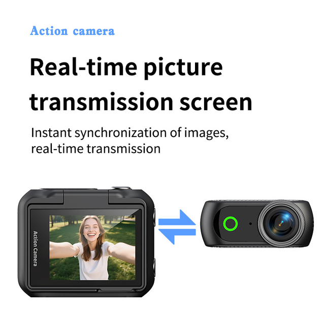 Lightweight Magnetic Thumb Action Camera Mini Portable Flip Screen for Cycling Helmet Outdoor Sports Camera