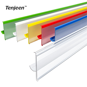 PVC nhựa dính hiển thị giá tag đùn nhãn chủ dải nhựa siêu thị Kệ talker Strips - Product Image 6