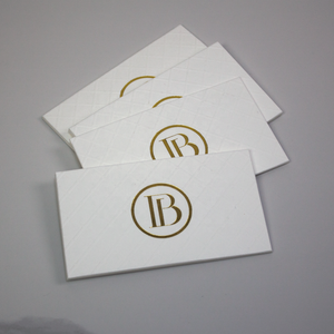 Tarjeta <span class=keywords><strong>de</strong></span> presentación <span class=keywords><strong>de</strong></span> lujo personalizada con nombre impreso, logotipo en lámina dorada, papel <span class=keywords><strong>de</strong></span> algodón grueso, textura <span class=keywords><strong>de</strong></span> rejilla en relieve <span class=keywords><strong>para</strong></span> identidad corporativa - Product Image 5