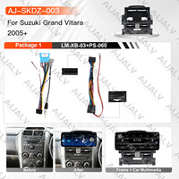 Lecteur multimédia radio DVD de voiture 12,3 pouces avec kit de cadre de fixation pour Suzuki Grand Vitara 2005+ Prise en charge du CarPlay sans fil