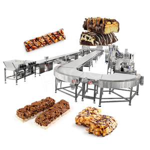 Ligne de traitement de barres énergétiques HNOC <span class=keywords><strong>Mini</strong></span> machine à former des barres protéinées Ligne complète de production de barres protéinées au chocolat - Product Image 1