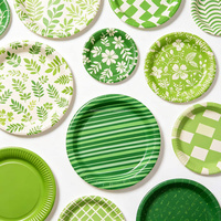Assiettes en papier Joyeux Anniversaire, vaisselle jetable colorée pour décorations de fête
