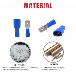 Terminales de Desconexión Hembra de Cobre Preaislados Tipo Filtro PVC, Conector en Frío para Cables de 22-16 AWG, 16-14 AWG, 12-10 AWG - Product Image 6