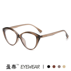 กรอบแว่นตา Cat Eye รุ่น TR90 แบบเต็มกรอบ ป้องกันแสงสีฟ้า สำหรับผู้หญิง เลนส์ Plano เลนส์เรซิ่น - Product Image 2