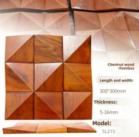 Panneaux d'art intérieurs de luxe, carreaux muraux décoratifs en bois, mosaïque en bois écologique pour la décoration des murs et plafonds d'hôtels et de salons