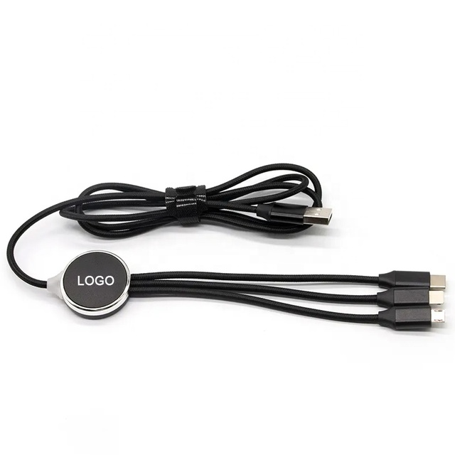 3 in 1 USB Charging Cable with USB 2.0 Male to Type-C/Micro B Connectors Fast Charging Data Cable for Printer & Electronics