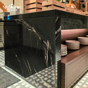 GOLDTOP Black Gold Diamond Quartzite Modern Polished Natural Stone Slab for Kitchen Countertop Villa Apartment Hotel - Product Image 6