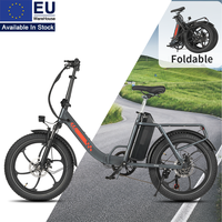 Vélo électrique pliable Mule 48V 18Ah 250W avec frein à disque Zoom, 7 vitesses, pneus larges de 20 pouces, suspension avant, cadre bas