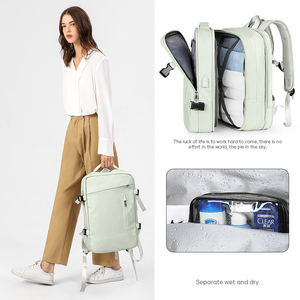 Mochila de Viaje Grande Personalizada para Mujer, Impermeable, Informal, para Deportes al Aire Libre, con Puerto de Carga USB y Compartimento para Zapatos - Product Image 4