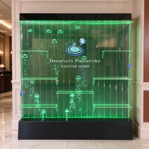 Digital Control Bubble Wall With Wine Rack RGB LED Water Bubble Partition APP Remote Control - Product Image 1