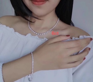 الفاخرة 6 قيراط الماس الطبيعي قلادة 16 بوصة قلادة في الذهب 18k - Product Image 6