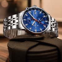Reloj de Cuarzo para Hombre Mark Fairwhale de 42 mm, Acero Inoxidable, 3 BAR, Resistente al Agua, Correa de Metal, Analógico, para Uso Diario y de Negocios, FW-5710