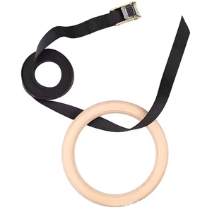 Gran oferta, anillos de gimnasia para entrenamiento de <span class=keywords><strong>peso</strong></span> <span class=keywords><strong>corporal</strong></span>, anillos de gimnasio de madera, correas numeradas ajustables, juegos de anillos extraíbles para entrenamiento - Product Image 5