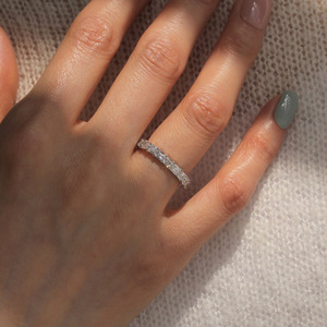 Anello Minimalista Quadrato, Accessorio Semplice Impilabile per Dito, Gioiello di Moda Quotidiana per Donne - Product Image 3