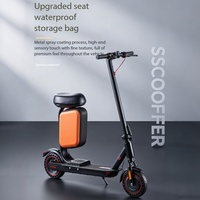 Katlanabilir Çelik Gövdeli Elektrikli Scooter Yükseltilmiş Koltuk Su Geçirmez Saklama Çantası Lityum Pil 350W Uygulama Kontrolü Yetişkin Şehir İçi Günlük Kullanım