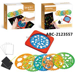 LK玩具艺术绘画模板文具花尺绘图板自动儿童绘画玩具螺旋图促销玩具 - Product Image 5