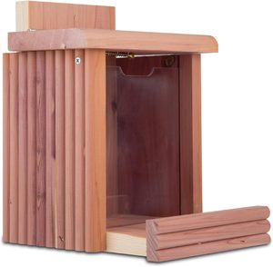 Milieuvriendelijke Ceder Eekhoorn Snacker <span class=keywords><strong>Feeder</strong></span> 2.75 Lb Capaciteit Massief Patroon Houten Kom Kleine Dieren Huisdieren Kommen Feeders Waterdicht - Product Image 4