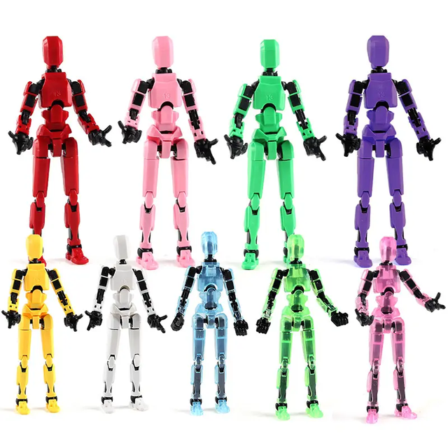 Wholesale 3d Printed Robots Multi Joint Action Figure 3d Printed Creative Kids Mini Toys 13 Articulated Figure Decompression Toy
