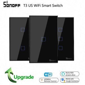 Di buona qualità Sonoff 433mhz interruttore a parete Wireless 2 Gang WiFi RF Smart parete Touch interruttore luce Sonoff T3 US - Product Image 4
