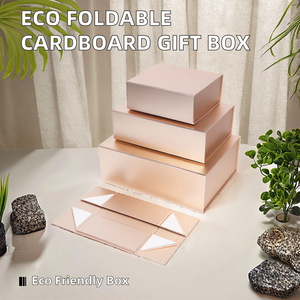 Factory Foldable Recycled Materials Cardboard Paper <b>Clothes</b> Elegant Folding Custom Logo Eco Friendly Magnetic Closure UV Coated - Product Image 2
