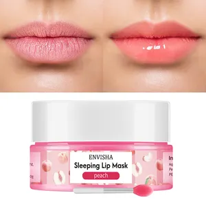 Custom Logo Peach Day And Night Repair Sleeping Lip Balm Dry And Crack Lip Scrubs Exfoliator Cream
