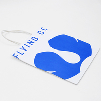Sac en papier recyclable personnalisé avec logo pour restaurant, plats à emporter, shopping, emballage de vêtements, sac à main, cadeau, café, lait, thé