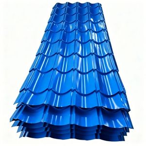 Tôle <span class=keywords><strong>ondulée</strong></span> en acier galvanisé prépeint couleur GI, revêtement zinc Galvalume, argenté, pour panneau de toiture - Product Image 2