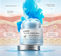 LOGO Baume au cuivre, peptide, suif et miel – Baume nourrissant pour le visage, hydratation intense, réparation cutanée, boost d'éclat, hydratant pour peaux sèches et rugueuses