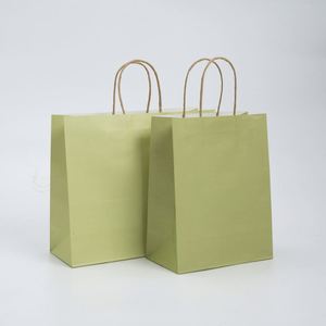 Sac en papier kraft personnalisé professionnel avec poignée en corde de coton, durable, recyclable, réutilisable, pour l'emballage alimentaire, sac de transport, impression de logo - Product Image 2
