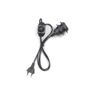 Regulador de intensidad negro <span class=keywords><strong>E27</strong></span> con interruptor de encendido/apagado de plástico con tornillo y entrada de CA - Product Image 1