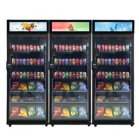 Máquina Expendedora Grabot de Autoservicio 24 Horas para Bebidas y Aperitivos, Máquina Expendedora Combinada de Alimentos y Bebidas en Venta
