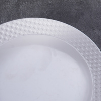 Assiettes et bols ronds en mélamine noire mate réutilisables de haute qualité, vaisselle de restaurant colorée pour plats de steak, vente en gros