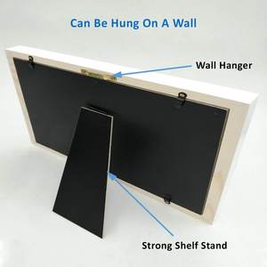 Cadre photo souvenir personnalisé en bois massif naturel pour empreintes de mains <span class=keywords><strong>et</strong></span> de pieds de bébé avec argile sécurisée - Product Image 3