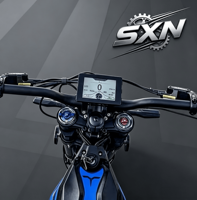 Compteur de vitesse numérique SXN 8.0 6.0 pour moto électrique tout-terrain avec support noir