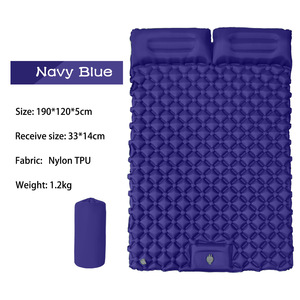 Hot Selling PVC Inflatable Moisture Proof Mattress Portable Foot Press Inflate <b>Pad</b> Outdoor Double Sleeping Mat for Camping - Product Image 5