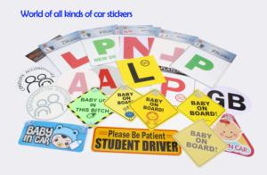 <span class=keywords><strong>Autocollant</strong></span> <span class=keywords><strong>de</strong></span> voiture réfléchissant imprimé sur une seule face, 15cm, Disques <span class=keywords><strong>de</strong></span> Conduite avec ventouse, un Jeune Conducteur - Product Image 4