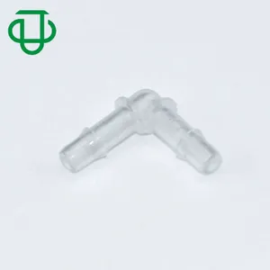 Plástico 1/8 "3,2mm fácil montaje manguera Barb 2 vías L forma 90 grados codo de púas tubo de curva conector de manguera